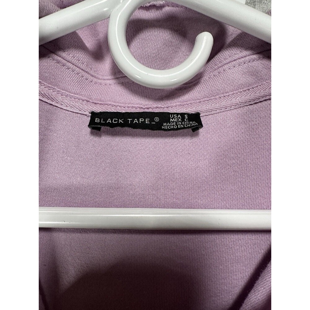 Black Tape_ Shirt-Jacket Women Sm Purple Fleece Distressed Stretch Button Collar - Picture 3 of 7